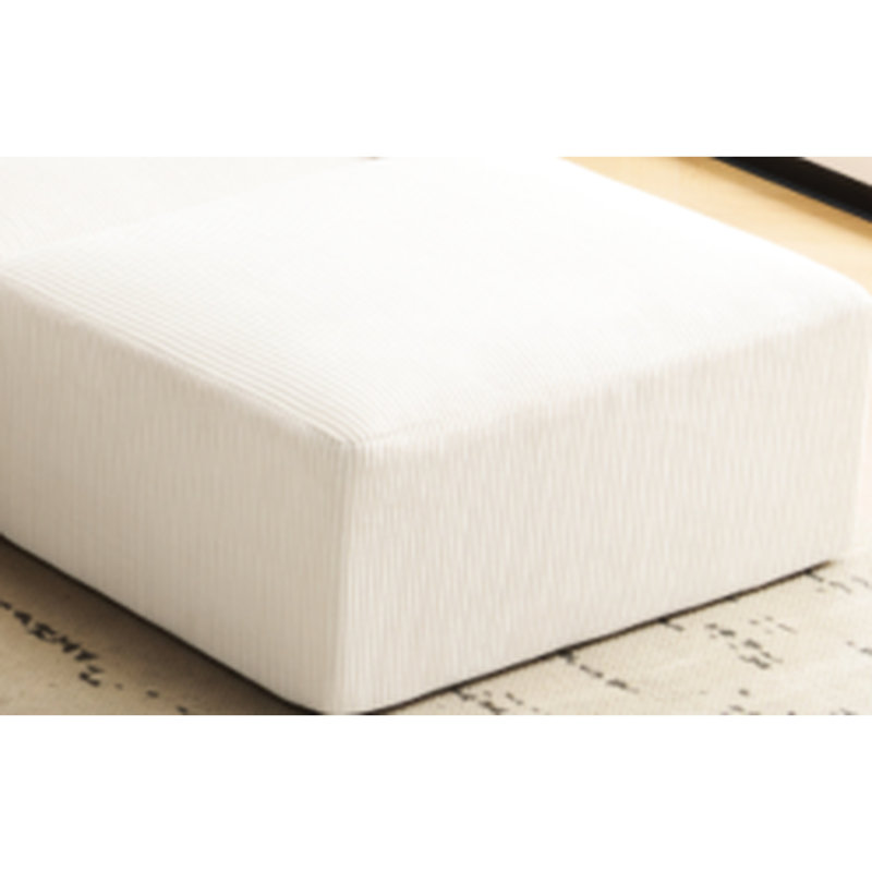 Velours côtelé beige avec compression complète auto-extensible, sans assemblage, mousse à récupération lente, configuration modulaire en L / U, largeur de 39,78 po, profondeur de 31,63 po, hauteur de 18,25 po, extension de 26,51 lb, configuration,