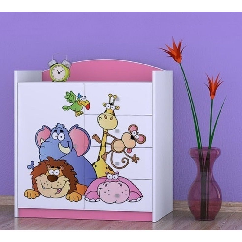 Niemeyer Kids 4 - Drawer Combo Dresser, Pink