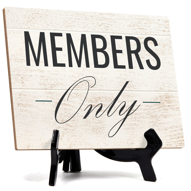 Members Only Table Sign