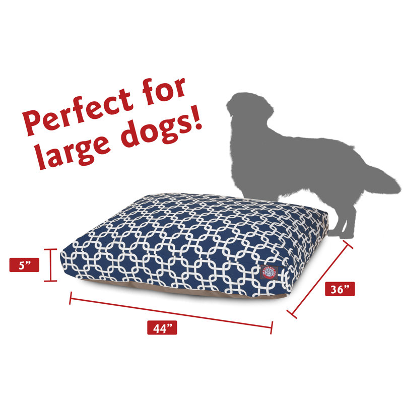 Coussin Links Orthopedic, Bleu marine, Grand (l 36 po x P 44 po x H 5 po) ;