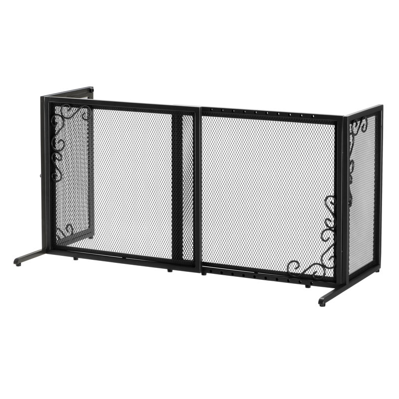 Barrière pour animaux autoportante, Noir, l 26 po