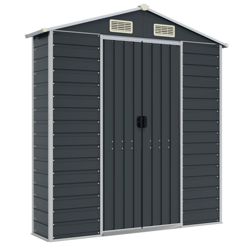 Storage Shed, 78" H x 75.2" W x 252" D, Anthracite