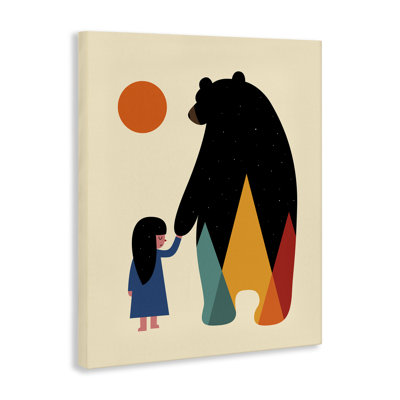 «Bear & Girl Silhouette», art mural par Andy Westface