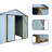 Outdoor Storage Sheds 4Ftx6ft Apex Roof White+Yellow-119352456