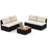 Bergetta 4 - Person Wood Patio Conversation Set with Cushions-2130196731