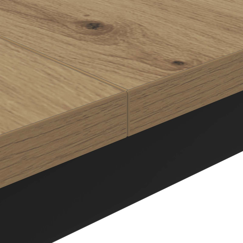 Coffee Table, 45cm. H x 80cm. L x 80cm. W, Artisan Oak, Black