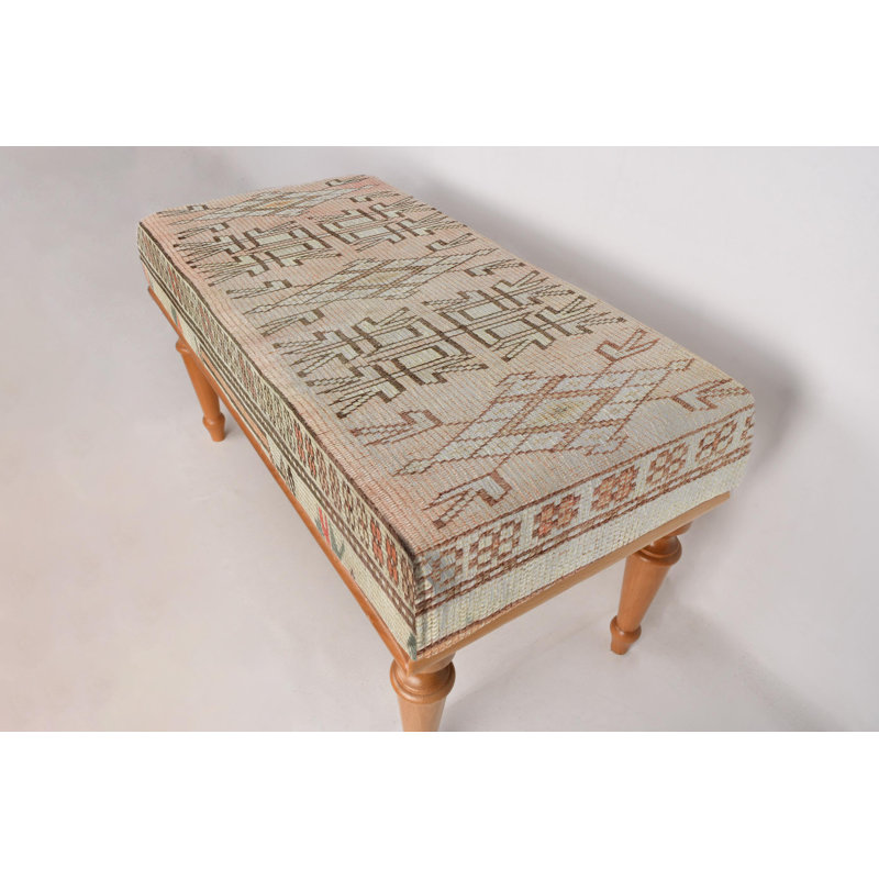 Doux tons banc, banc Mudroom, banc repose-pieds, banc rembourré, banc tapis turc, banc Kilim, banc de décoration intérieure, banc fait à la main