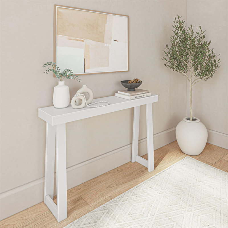 Console Beckett, L 46 po, Blanc