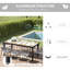 75" X 35" Rectangular Patio Dining Table For 8 - Aluminum Frame, All-Weather Faux Wood Top, Ideal Garden, Lawn Garden Rectangular, Frame & Deck