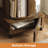 6-Tier 360° Rotating Bookshelf with Curved Shelves and Baffles, Walnut Wooden Corner Bookcase with Bottom Cabinet