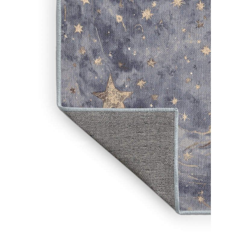 Tapis bleu lavable à la machine, Tapis de couloir 2 pi x 5 pi