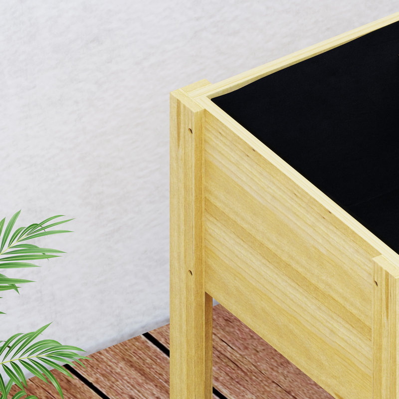 Boîte à fleurs surélevée en bois, H 23,8 po x l 29,5 po x P 18,1 po