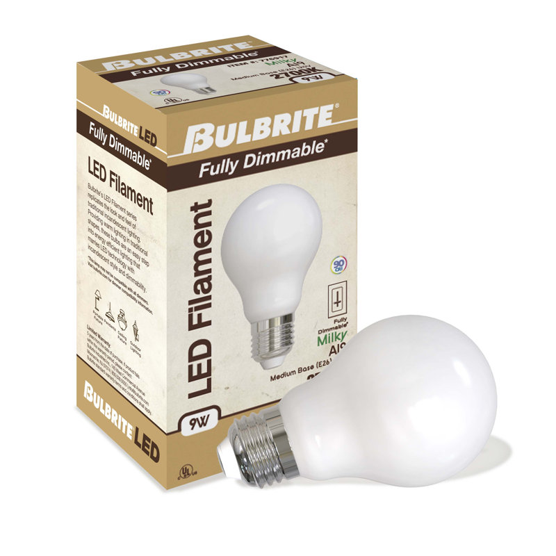 Équivalent à 75 watts, ampoule DEL A19 à intensité variable, blanc chaud E26 / culot moyen (standard), 2700