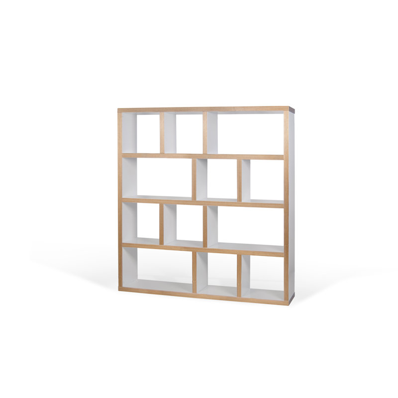 Sighfrith 159cm H x 150cm W Standard Bookcase, White/Plywood