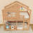 Wood House Bunk Bed with Ladder-1540534042