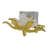 Luxury Floral Decorative Sculpture with Gold Accents and Marble Base - Elegant Handcrafted Tabletop Accent for Home and Office Decor.-1917793120
