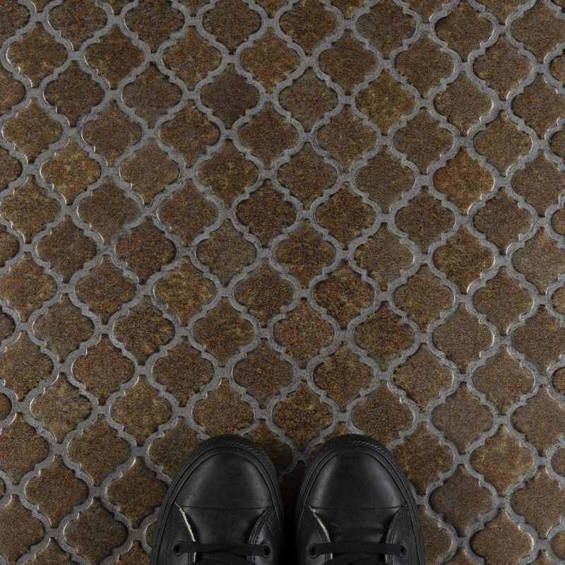 Hudson Tangier 2" x 2" Porcelain Grid Mosaic Wall & Floor Tile, Brownstone