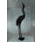 Crane Head Up Fountain Bronze Statue - Perfect Sculpture for Gardens & Patios, 13"L x 9.5"W x 52"H