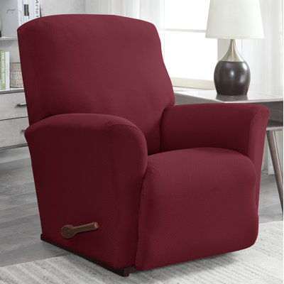 Housse piquée unie pour fauteuil inclinable à coussins rectangulaires