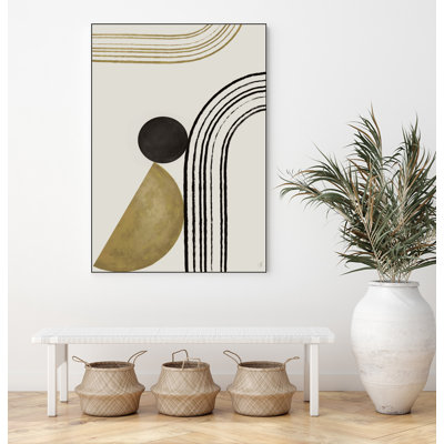 «Scandi Gold Abstract», toile encadrée