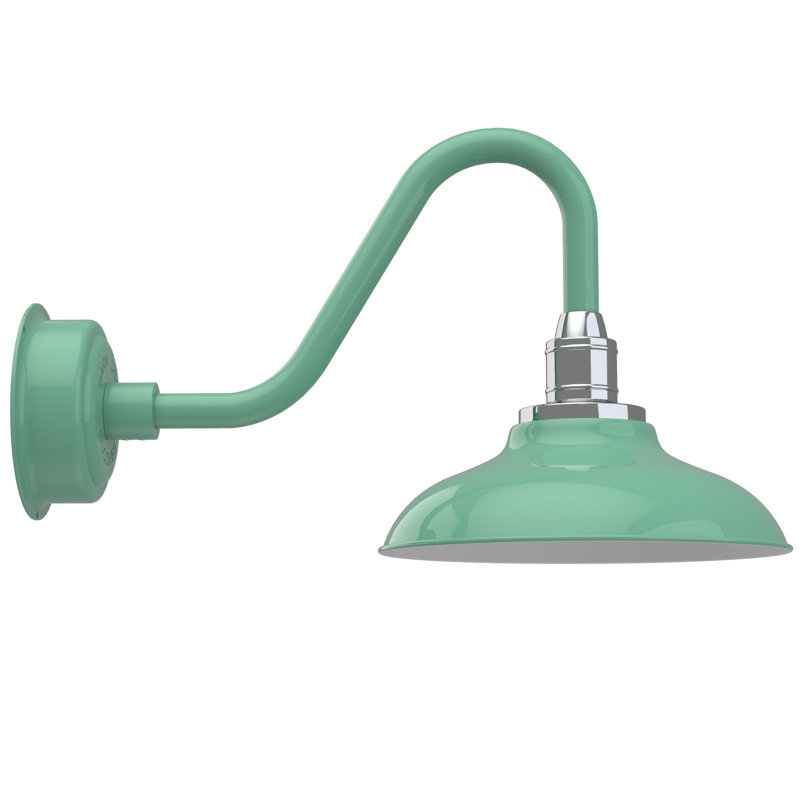 Luminaire de grange d’extérieur Ludwicka, Jade, H 13,12 po x l 12 po x P 22,25 po