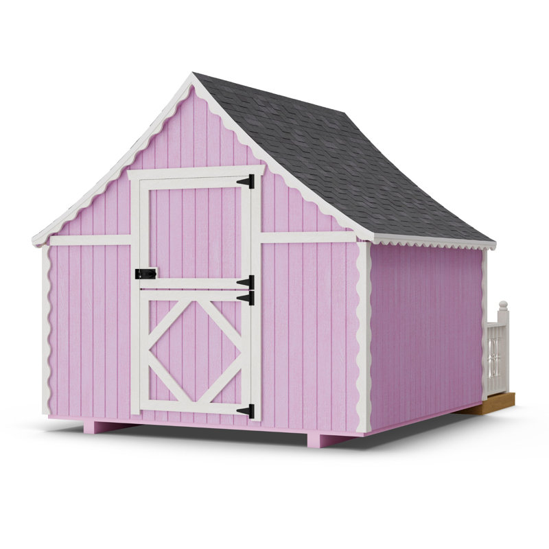Gingerbread Outdoor Wood Playhouse, 8' x 8', Yes, Yes