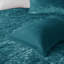 Édredon en velours bleu sarcelle pour lit double / grand Elegant-125962648-125962649