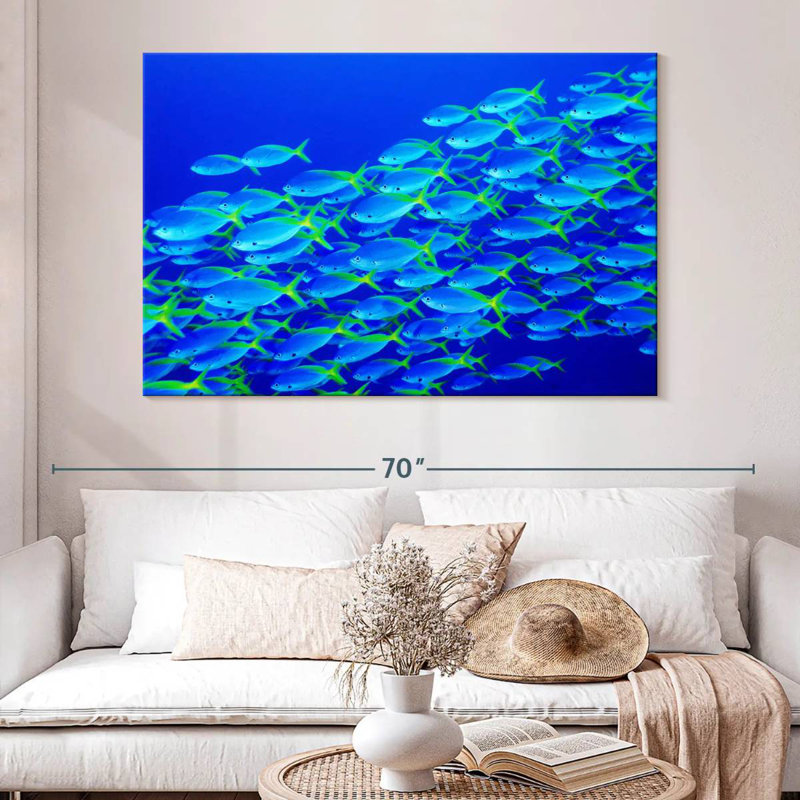School Of Snapper Fish, 34" H x 51" W