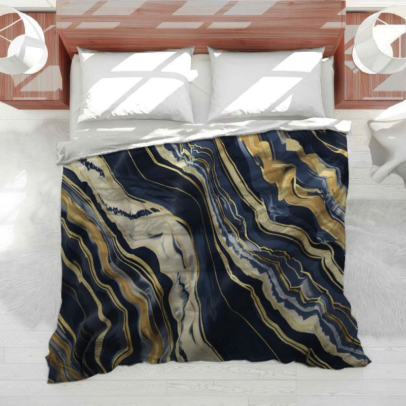 Marble Swirls Cool Cotton Blend Comforter, Twin Comforter