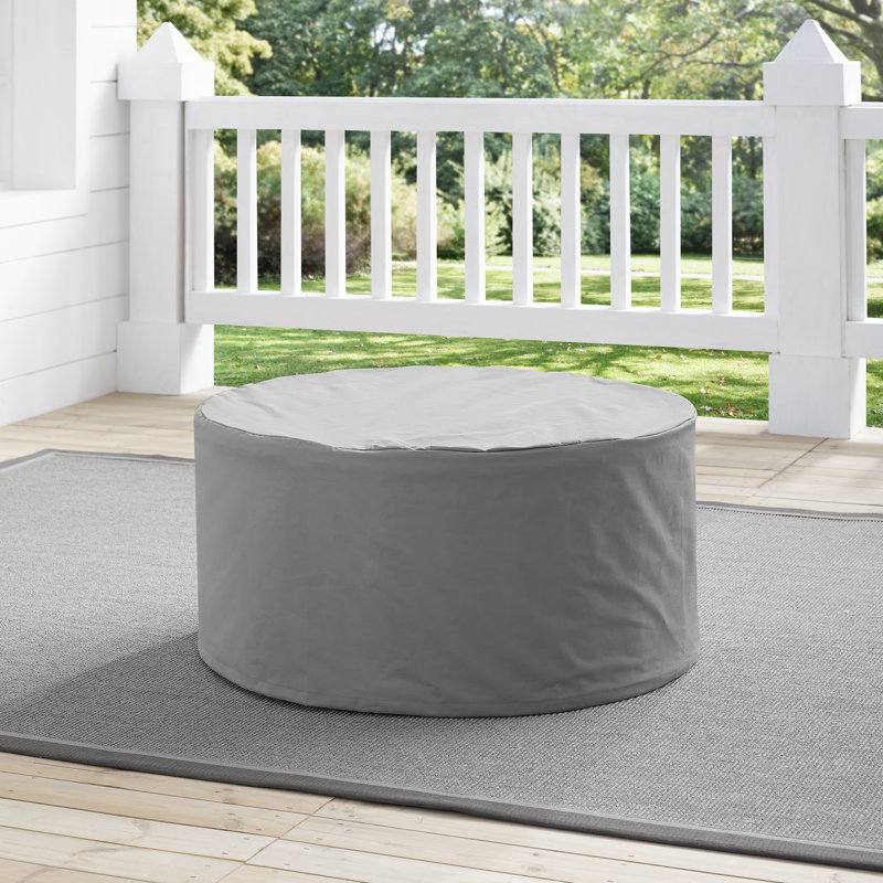 Housse pour table de patio ronde Sneed, Gris