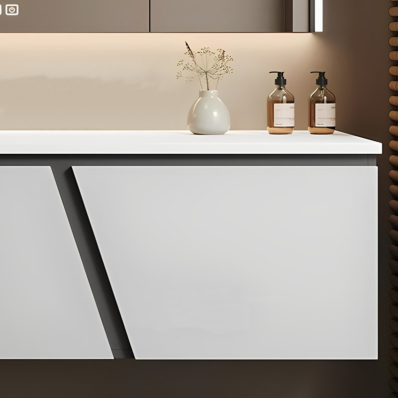 Simple and modern style bathroom cabinet, 59"