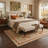 Monarchia Vintage Machine Washable Beige / Brown / Green Indoor Area Rug with Non-Slip Backing-998032241