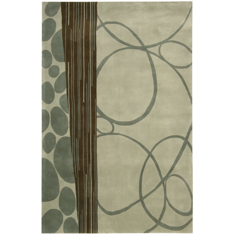 Laton Wool Abstract Indoor Rug, Rectangle 3'6" x 5'6"