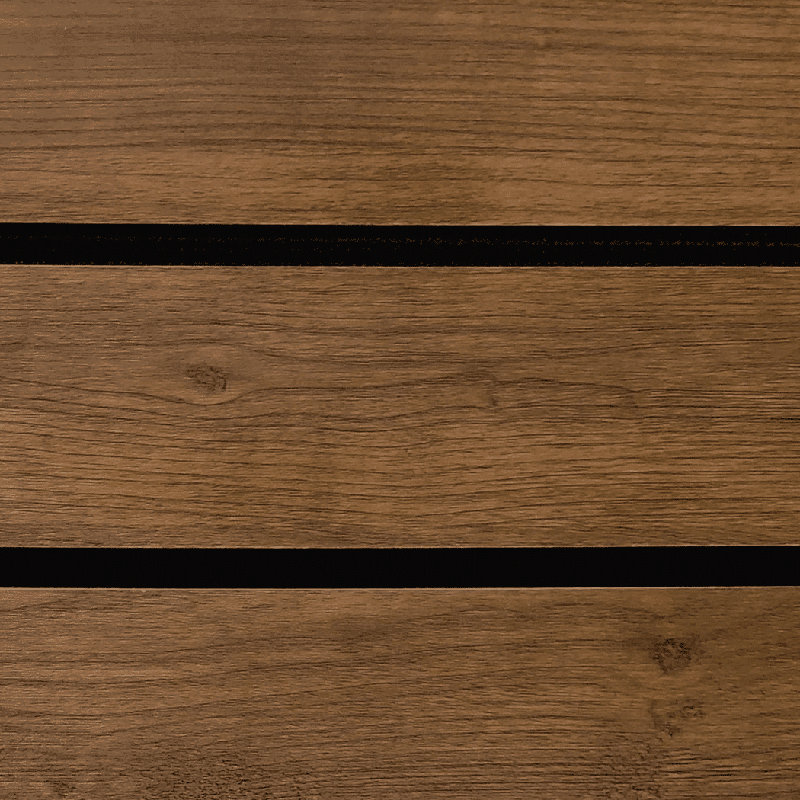 Laminated PVC Slatwall, 48" H x 48" W x 0.50" D, Western Cedar