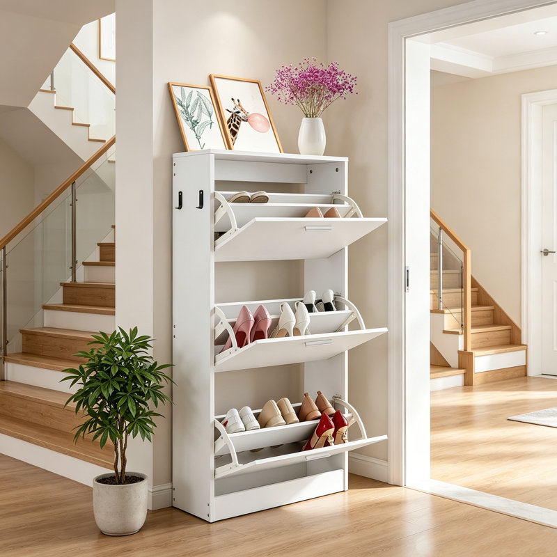 18 Pair Flip Down Shoe Storage