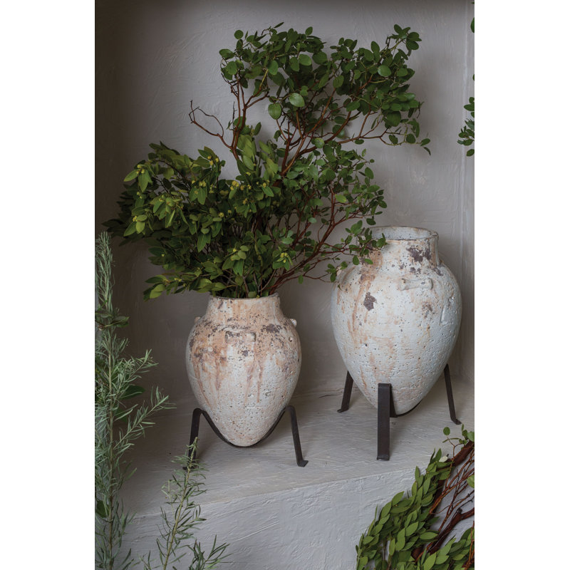 Pot à fleurs en ciment Jemekia, H 16,75 po x l 13 po x P 12,25 po