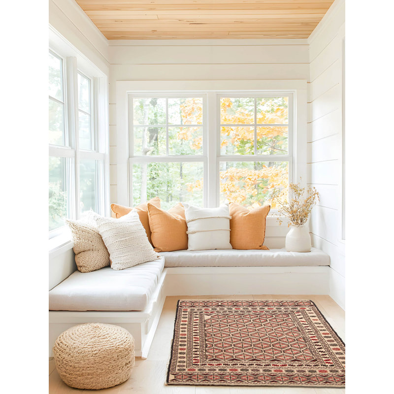 Tapisserie crème Bradbury kilim 4 pi 5 po x 6 pi 0 po