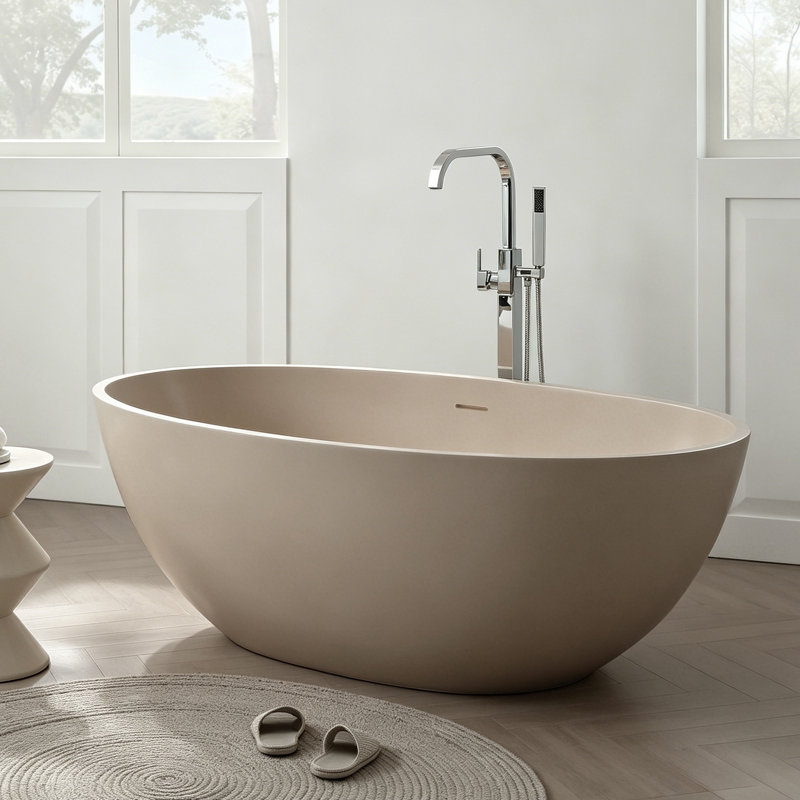 Baignoire de trempage autoportante 65 po. X 29 po. (Gris-café)