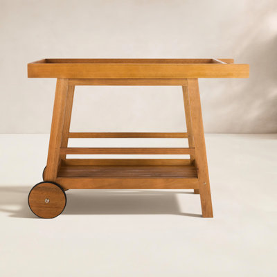 Terrace Solid Wood Bar Cart