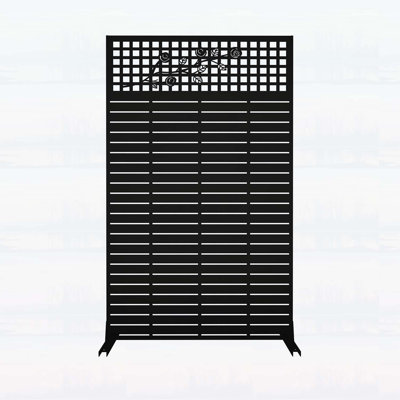 Écrans d'intimité en métal, séparateur décoratif autoportant pour l'intérieur et l'extérieur