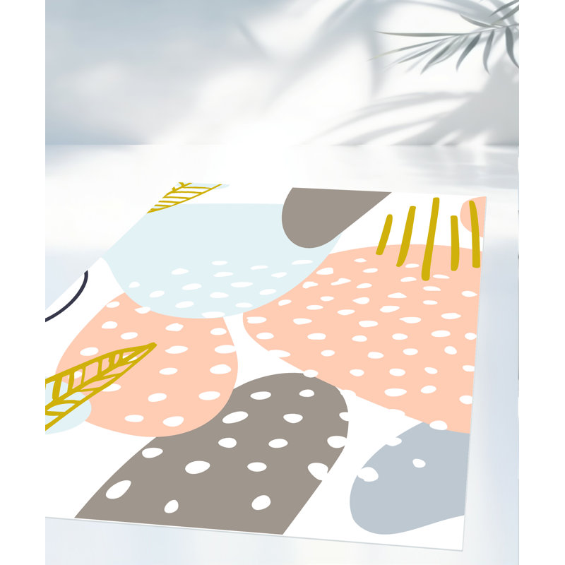 Aliosman Geometric Vinyl 2.8mm Vinyl, Phthalate Free With Exclusive Printed Designs. Area Rug, Rectangle 139 x 199cm