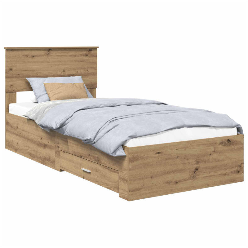 Bed Frame, Single (3'), Artisan Oak