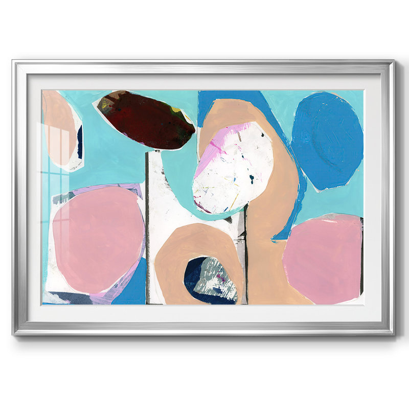 «Color Trend II», impression encadrée avec verre biseauté mat et verre, Argent, H 30 po x l 44 po x P 1,5 po