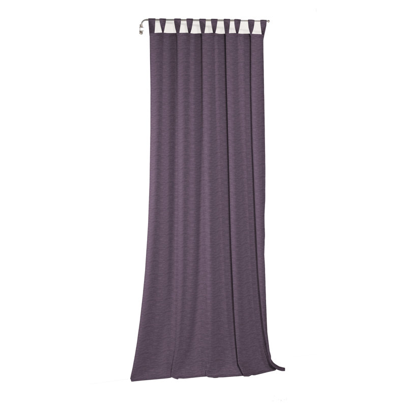 Beloit Synthetic Tab Top Curtain Single Panel, opaque, 245cm Width x 132cm Drop, Berry