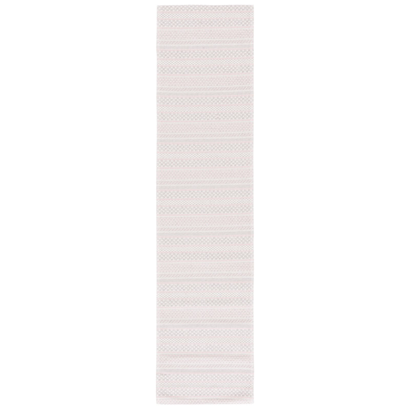 Tapis rayé rose / ivoire Martha Stewart 412, Tapis de couloir 2 pi x 8 pi