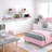 Sorbus Floating Shelves for Wall – 16 Inch Floating Shelf for Kitchen, Bedroom, Living Room, Bathroom, Home & Wall Decor - Mounted Bathroom Shelves with Invisible Brackets, 4 Pack - Soft Pink-125355504-125355508