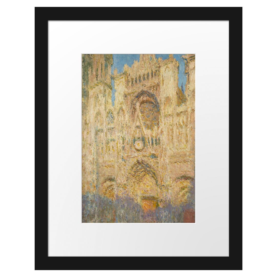 Gerahmter Kunstdruck Rouen Cathedral II von Claude Monet