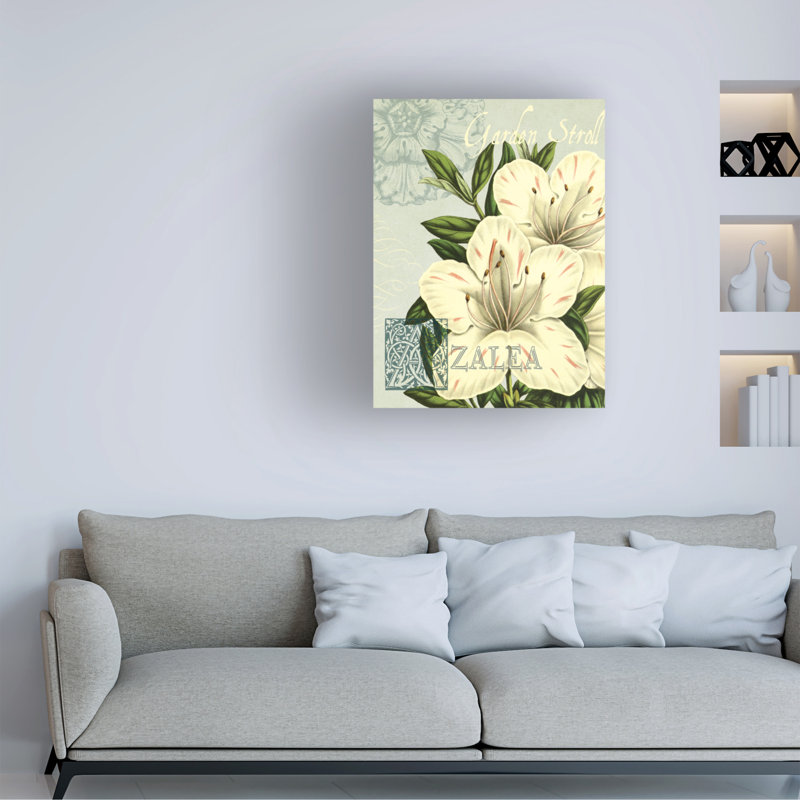 Art mural sur toile tendue - «Garden Stroll - Vertical» par Gail Fraser pour décoration de salon, de chambre à coucher ou de bureau - 35 x 47