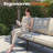 Aluminum Wicker 3-Seat Outdoor Sofa – Handwoven Rope, Olefin Cushions, Patio Furniture for Backyard, Deck, or Poolside Lounging-1316998819