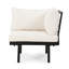 Ensemble de canapé modulaire d'extérieur 5 pièces avec coussins Theo, structure en bois d'acacia crème Theo
